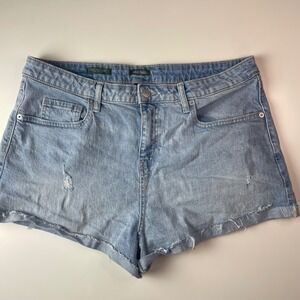 Wild Fable Womens High Rise Rolled Cuff Denim Shorts Light Wash Blue Size 14/R